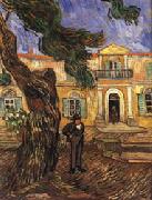 Vincent Van Gogh Tree and Man(in Front of the Asylum of Saint-Paul,St.Remy) oil painting artist
